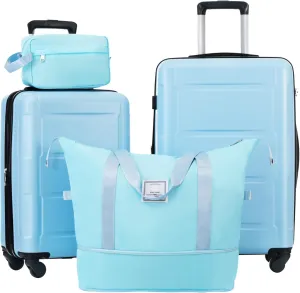 2 Piece Luggage Set with 360 Spinner Wheels, Lightweight ABS Suitcase with TSA Lock, 20inch 24inch