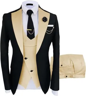 3 Piece Men Suits Slim Fit Wedding Prom Tuxedo Suits for Men Formal Business Suit
