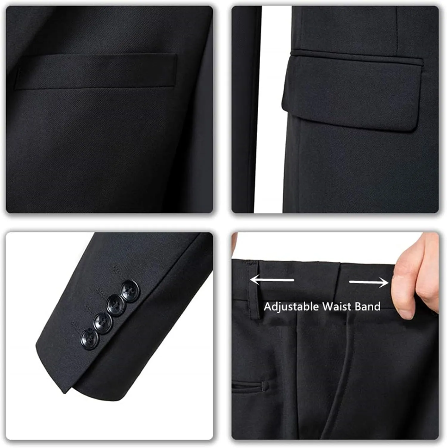 3 Piece Men Suits Slim Fit Wedding Prom Tuxedo Suits for Men Formal Business Suit