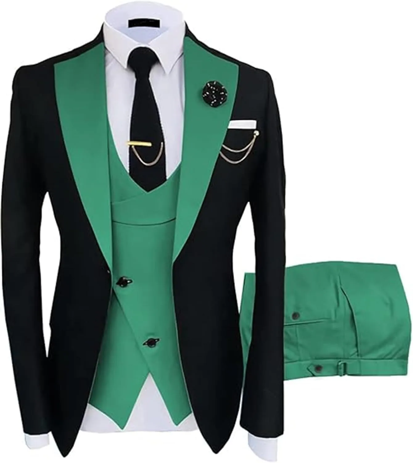 3 Piece Men Suits Slim Fit Wedding Prom Tuxedo Suits for Men Formal Business Suit