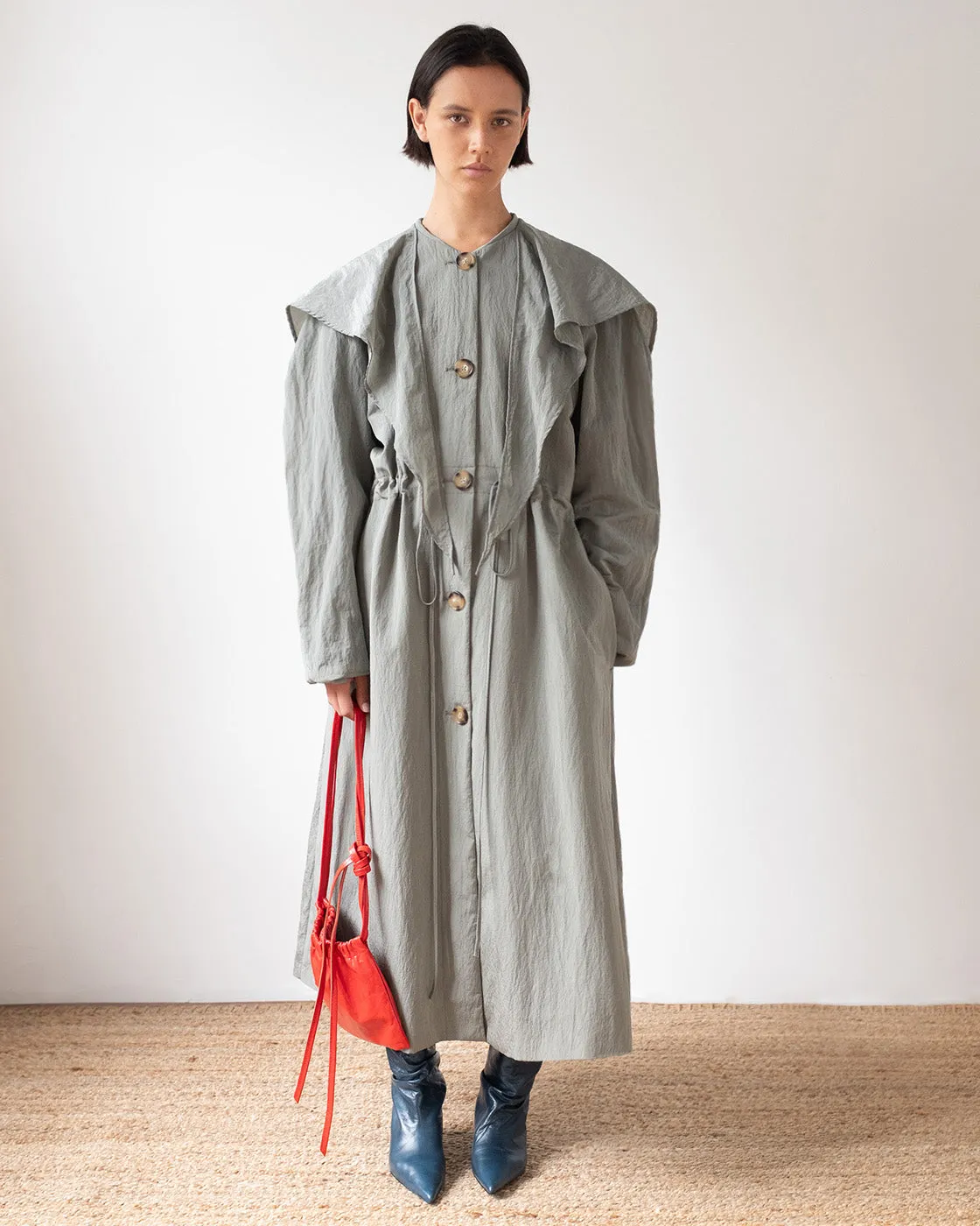 Alana Trenchcoat Taffeta Grey