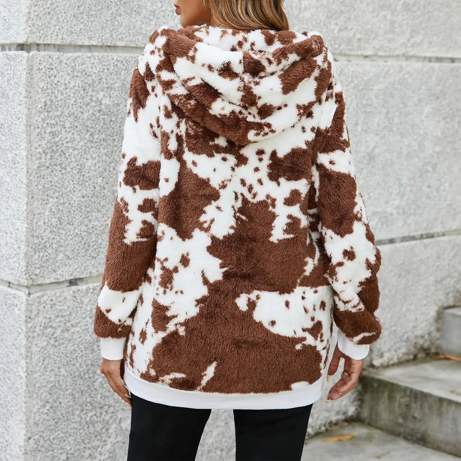 American Trends Womens Athletic Fuzzy Hoodies Sherpa Pullover Hoodie for Women Zip Oversized Plush Hoodie with Pockets