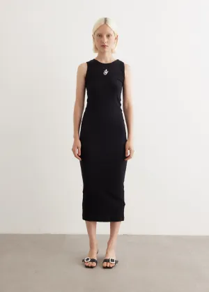 Anchor Embroidery Twisted Strap Dress