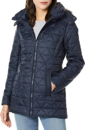Andrew Marc Women's Cypress Quilted Polyfill Puffer Coat