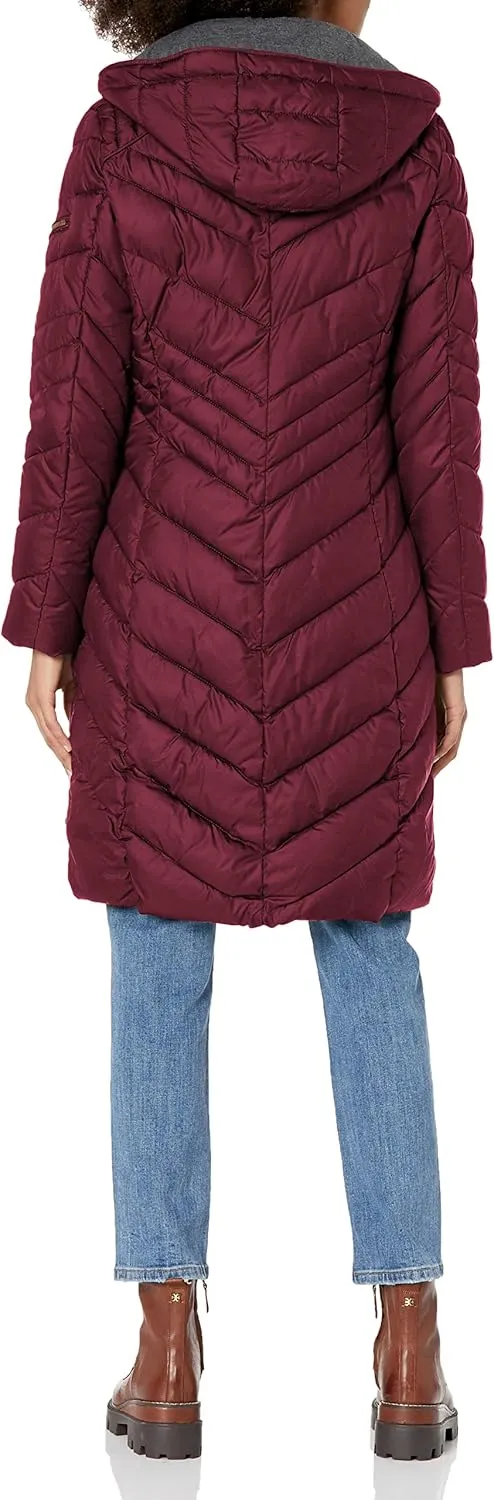 Andrew Marc Women's Odessa Slim Long Synthetic Down Jacket