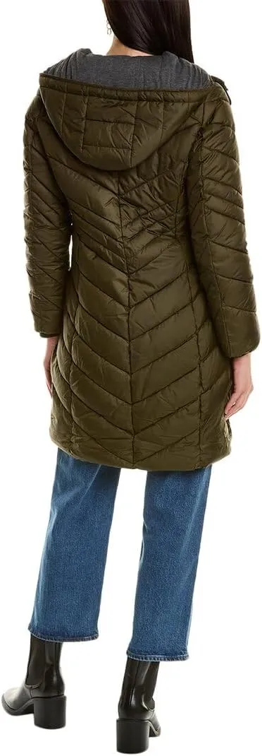 Andrew Marc Women's Odessa Slim Long Synthetic Down Jacket