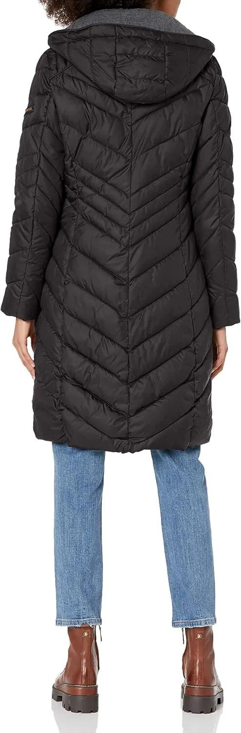 Andrew Marc Women's Odessa Slim Long Synthetic Down Jacket