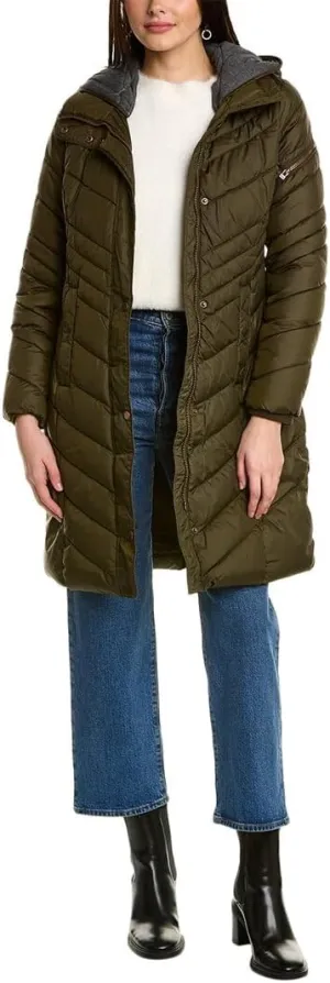 Andrew Marc Women's Odessa Slim Long Synthetic Down Jacket