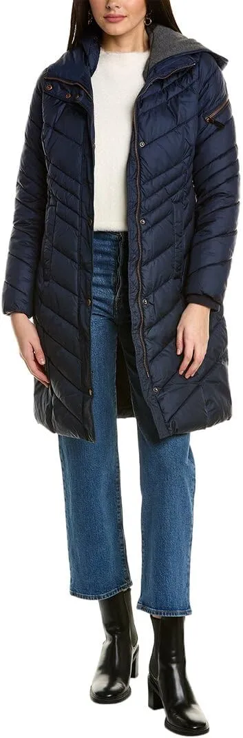 Andrew Marc Women's Odessa Slim Long Synthetic Down Jacket