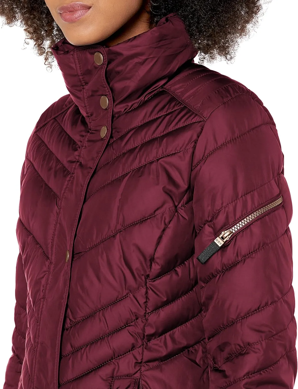 Andrew Marc Women's Odessa Slim Long Synthetic Down Jacket