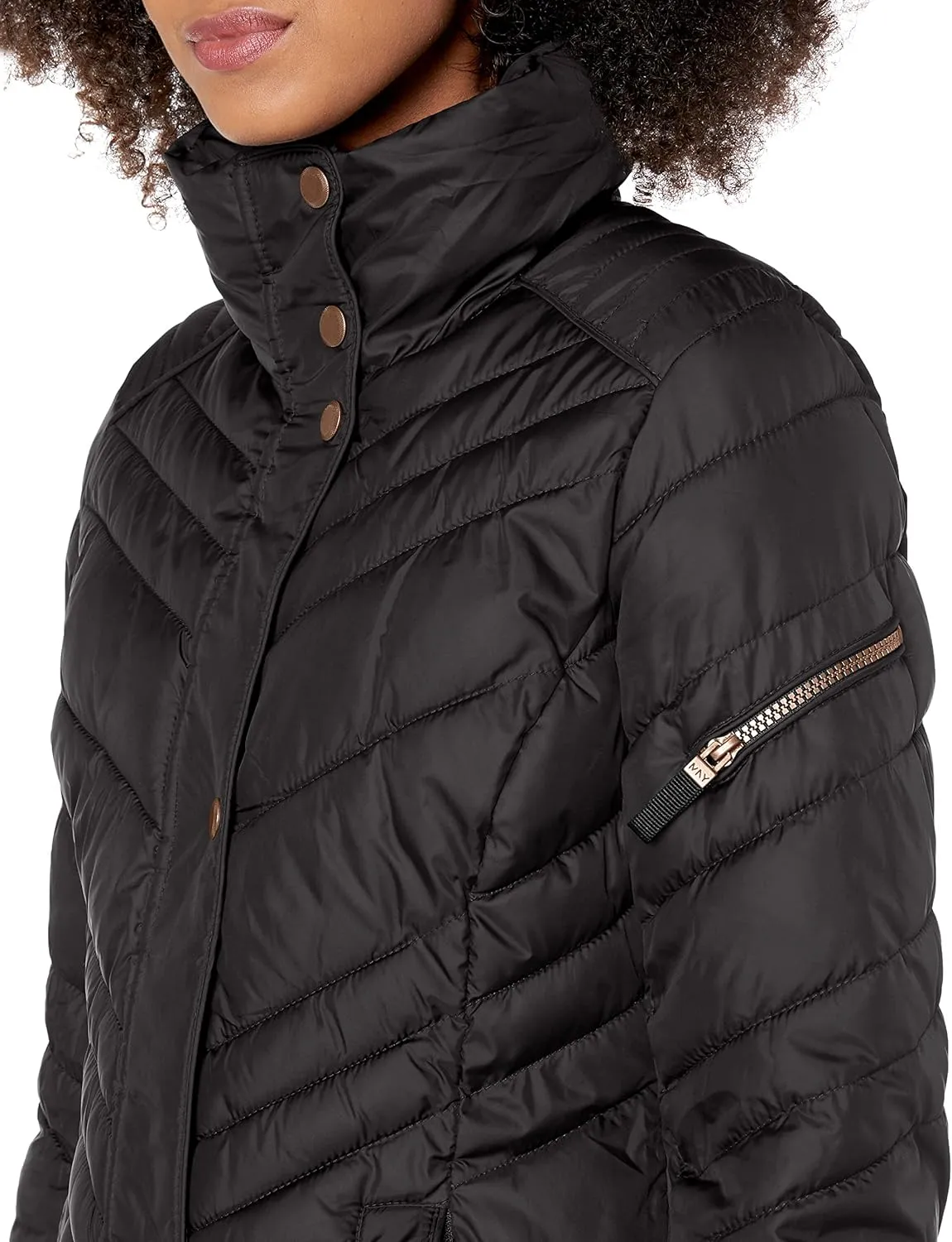 Andrew Marc Women's Odessa Slim Long Synthetic Down Jacket