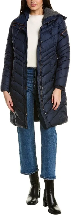 Andrew Marc Women's Odessa Slim Long Synthetic Down Jacket