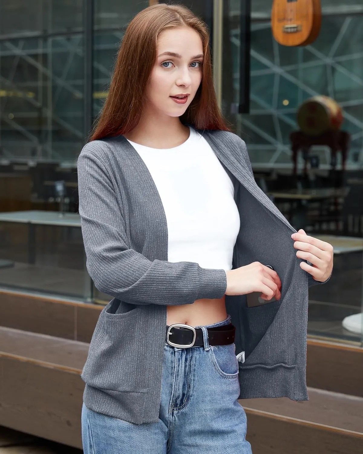Argstar Women's Cardigan with 4 Pockets (Available in Inner Pocket)