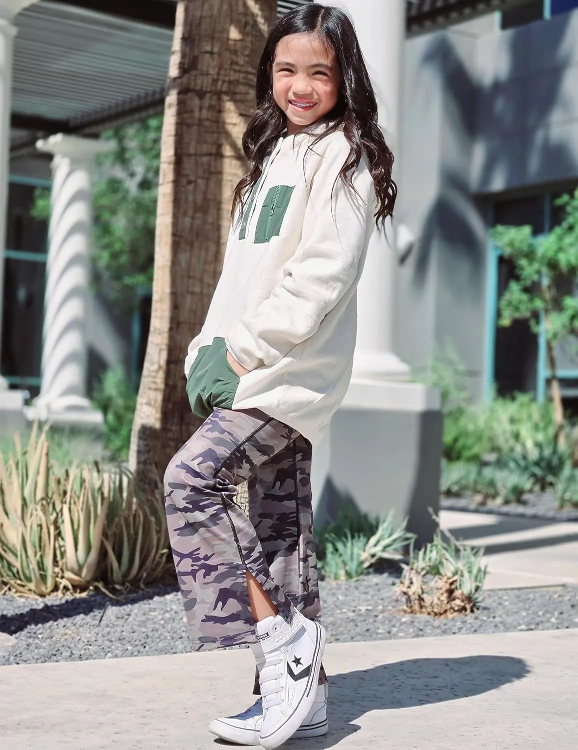 Arshiner Girls Fleece Pullover Hooded Sweatshirt Colorblock Sherpa Hoodie for Teen Girl Winter Button Jacket Coat with Pocket