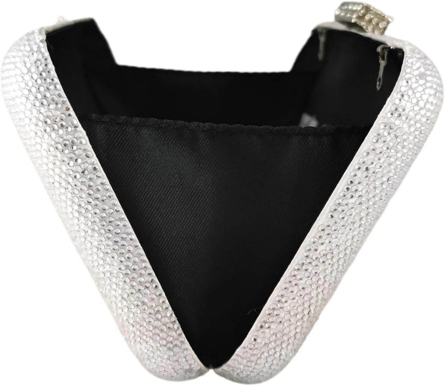 Boutique De FGG Luxury Crystal Evening Bags Women Heart and Love Clutch Purse for Wedding Bridal Rhinestone Handbags,Mini