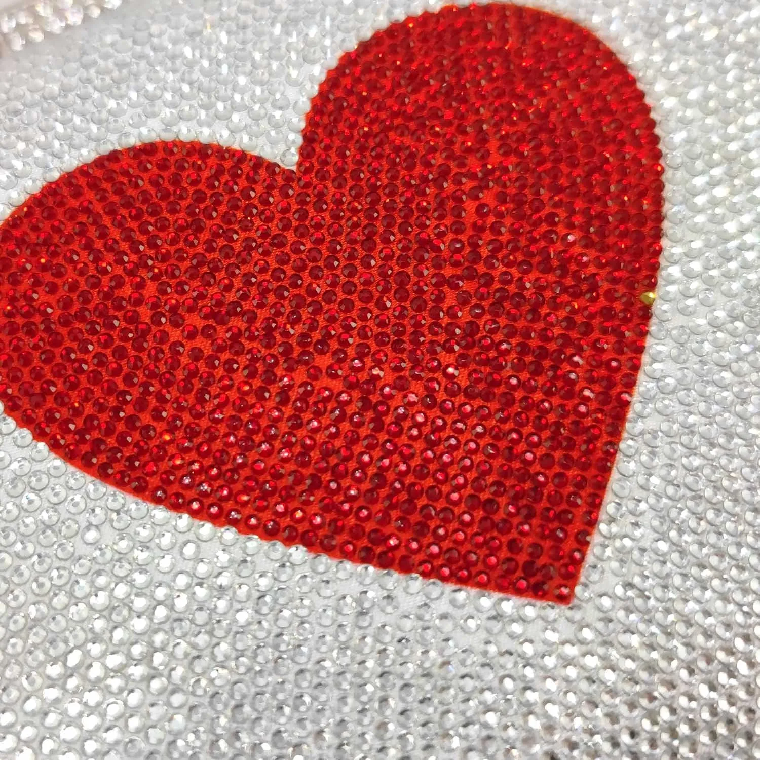 Boutique De FGG Luxury Crystal Evening Bags Women Heart and Love Clutch Purse for Wedding Bridal Rhinestone Handbags,Mini