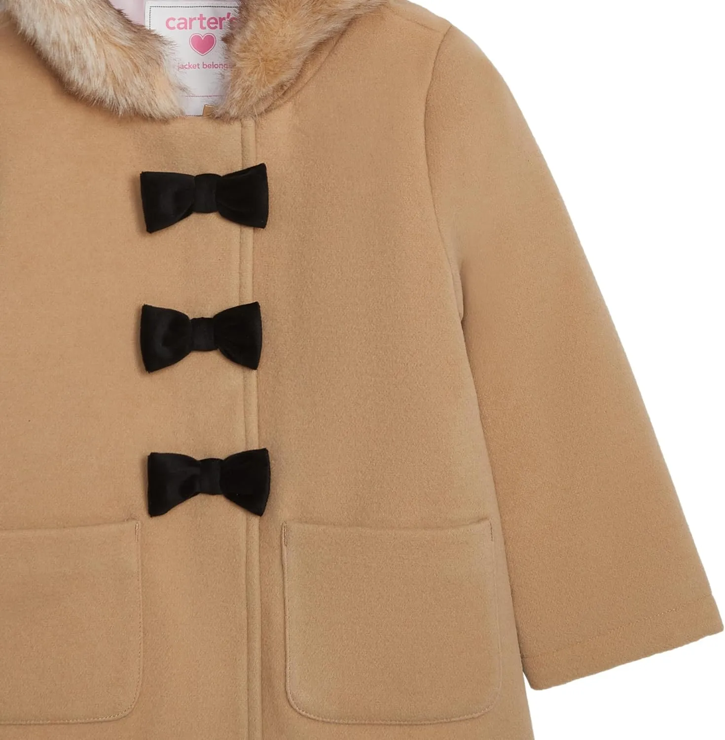 Carter's Girls' Faux Wool Winter Dress Coat