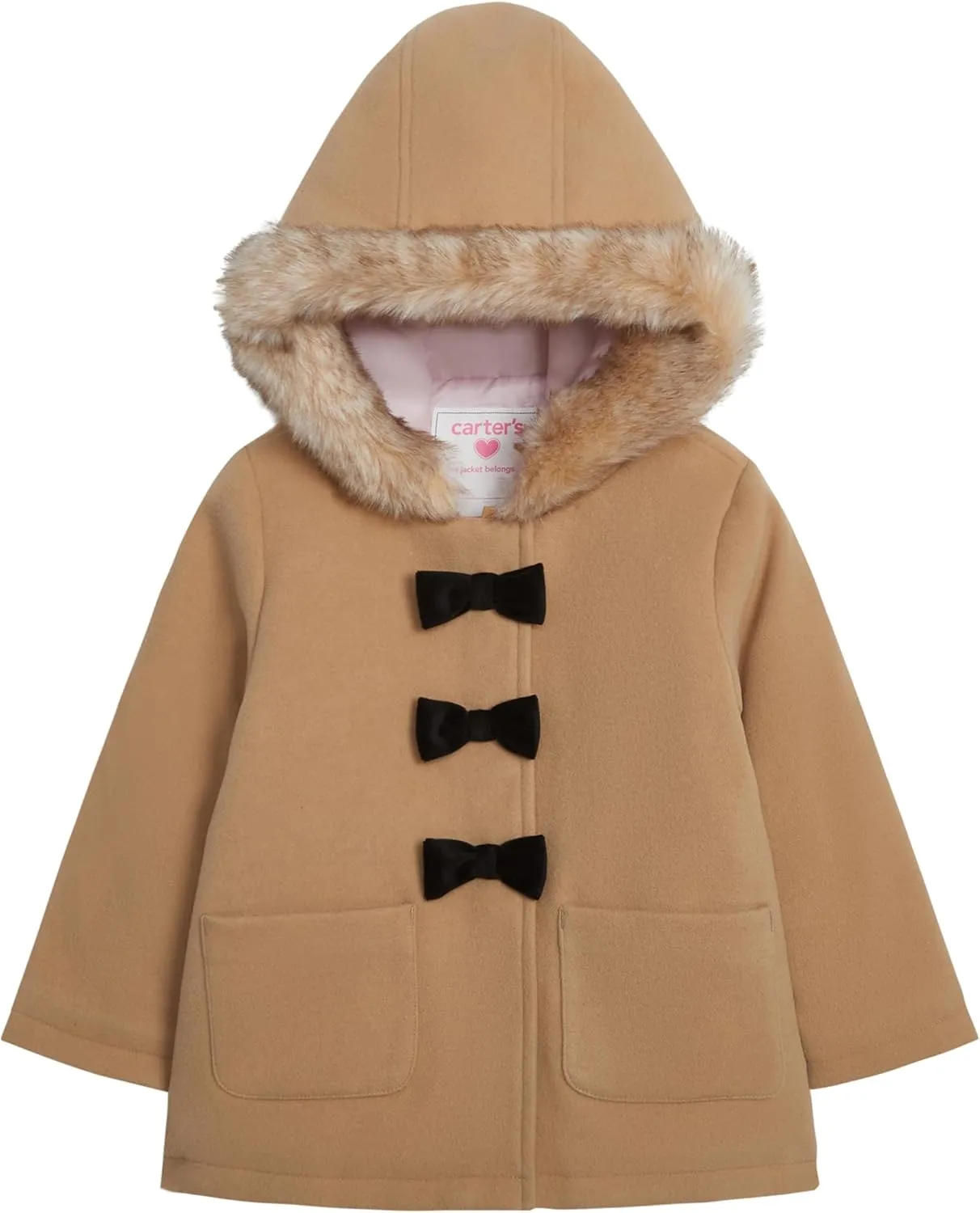 Carter's Girls' Faux Wool Winter Dress Coat