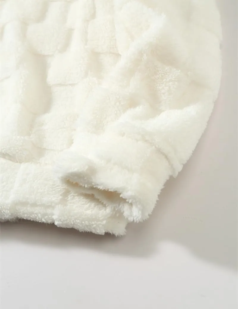 Checkered Sherpa Pullover Hoodies Oversized Fuzzy Sweatshirt Fashion Long Sleeve Fluffy Plush Tops for Men Women