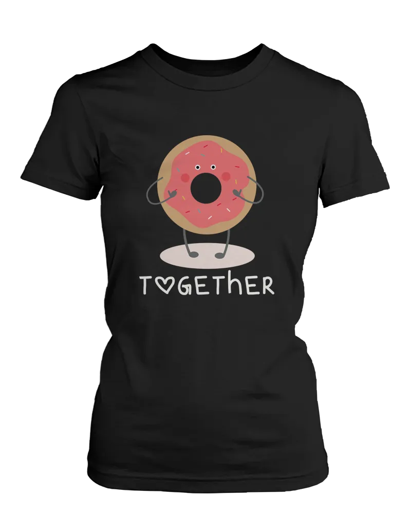 Coffee & Donut Better Together Matching Couple Shirts (his & hers Set)