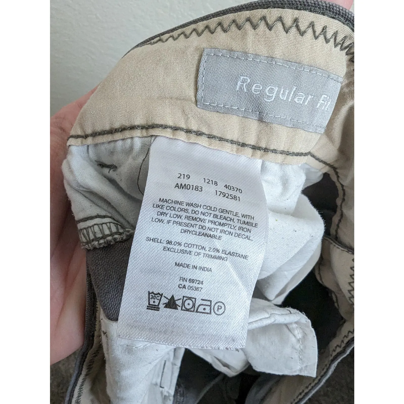 Columbia Mens Sz 38x30 Gray Chino Hiking Outdoors Pants