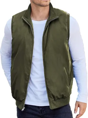 COOFANDY Men's Casual Outerwear Vests Padded Sleeveless Jacket Winter Outdoor Warm with Pockets