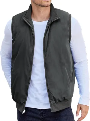 COOFANDY Men's Casual Outerwear Vests Padded Sleeveless Jacket Winter Outdoor Warm with Pockets