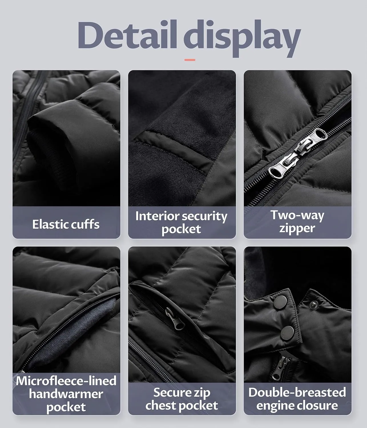CREATMO US Women's Winter Hooded Coat Waterproof Warm Long Puffer Jacket Parka