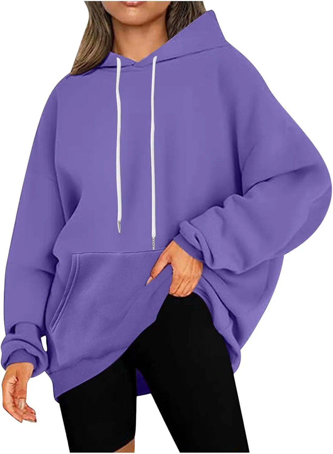 Drawstring Hoodies For Women Fall 2023 Trendy Teen Girls Long Sleeve Oversized Hooded Sweatshirt Pullover y2k Clothes
