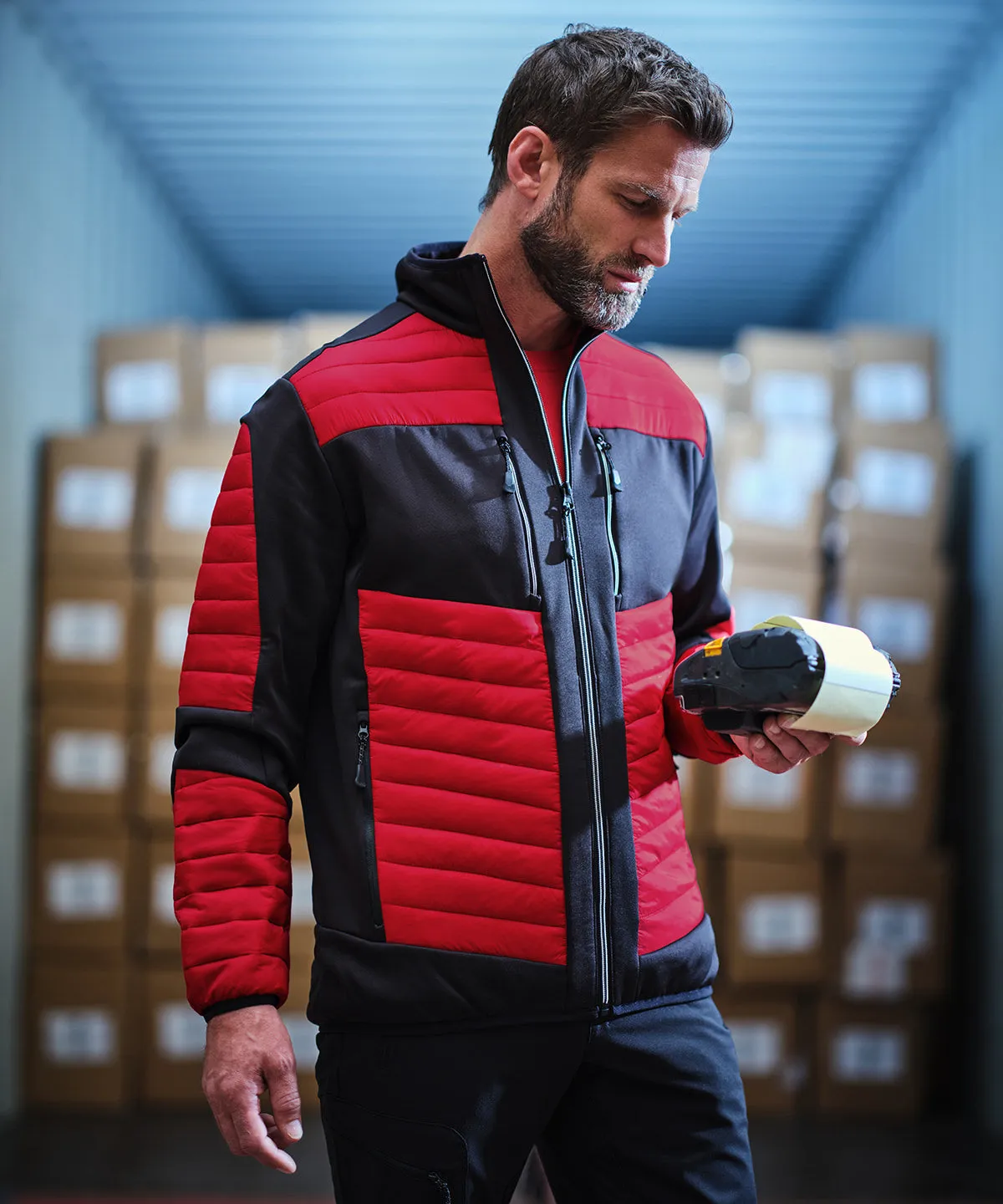 E-Volve unisex thermal hybrid jacket | Mineral Grey/Ash