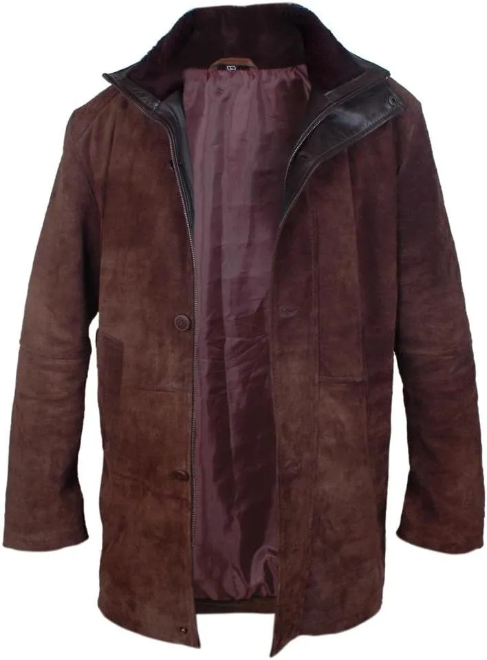 Flesh & Hide F&H Men's Sheriff Walt Longmire Robert Taylor Genuine Leather Coat