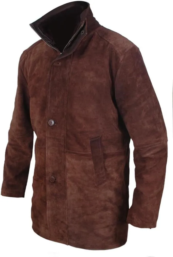 Flesh & Hide F&H Men's Sheriff Walt Longmire Robert Taylor Genuine Leather Coat