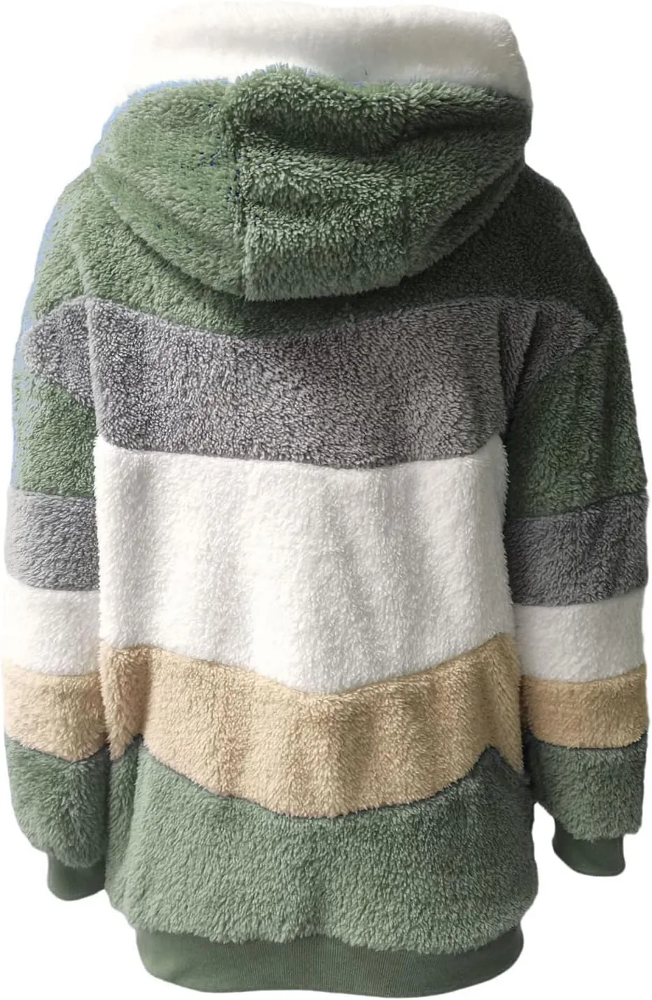 Giraropa Womens Fleece Jackets Plush Hoodie Coats Winter Warm Sweatshirts Teddy Hooded Jumper Oversized Cardigan With Pocket