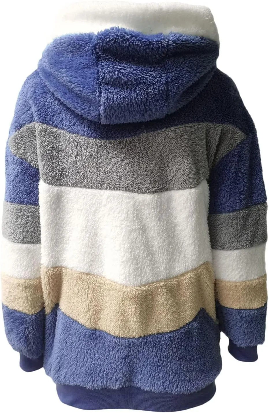 Giraropa Womens Fleece Jackets Plush Hoodie Coats Winter Warm Sweatshirts Teddy Hooded Jumper Oversized Cardigan With Pocket