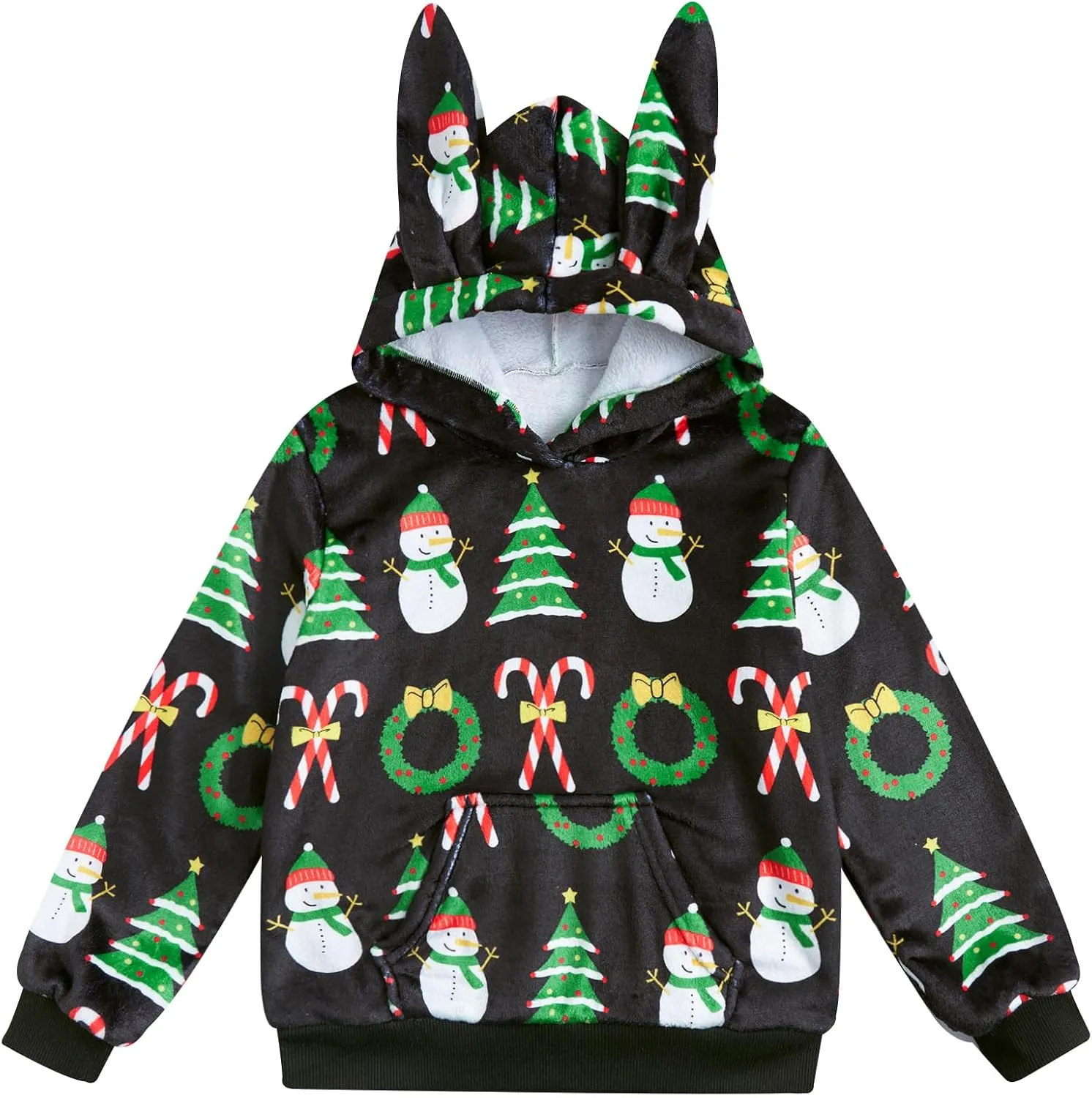 Goodstoworld Girls Fuzzy Fleece Bunny Ear Hoodies Casual Pullover Winter Warm Sweatshirt with Pockets