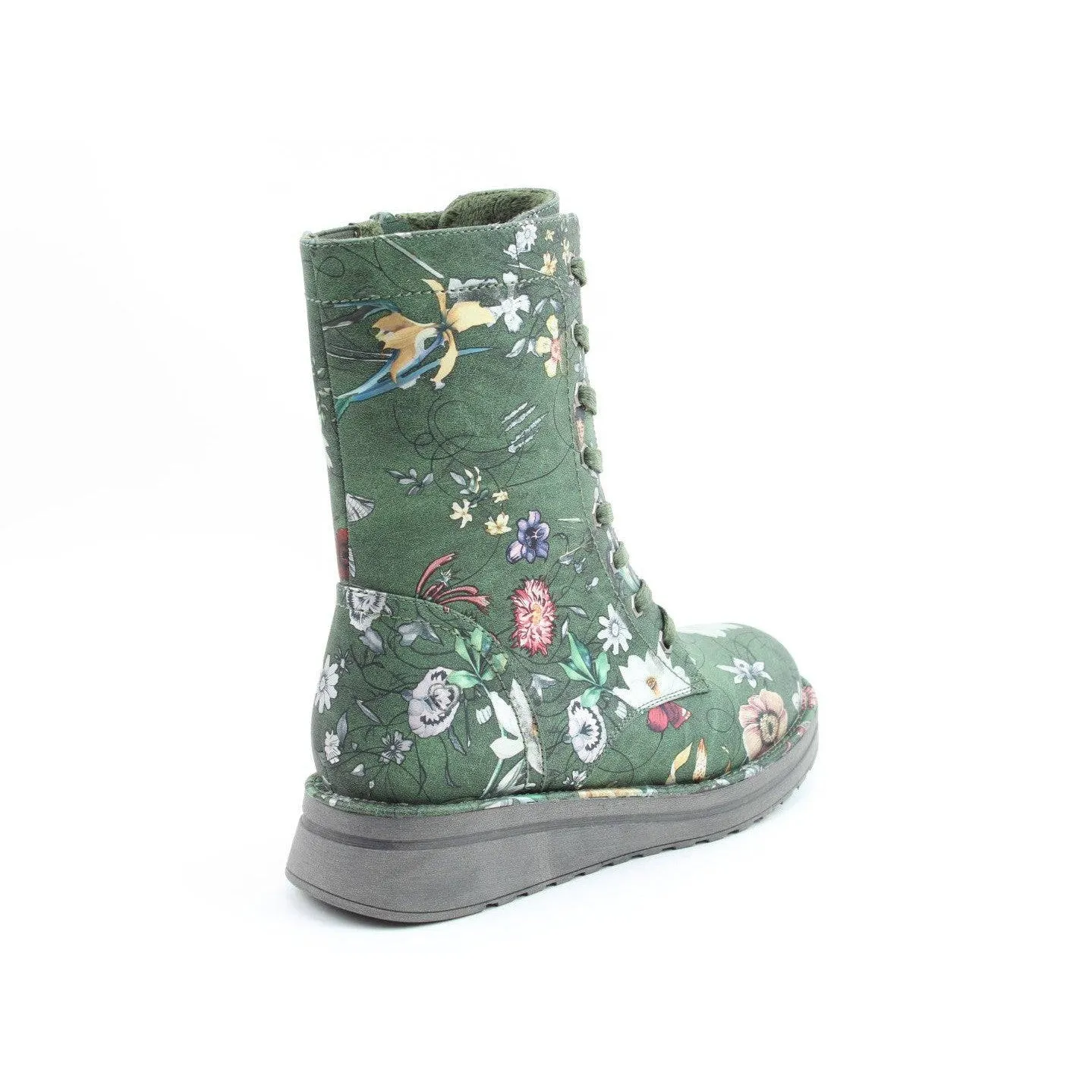 Heavenly Feet Martina 4 Print Fantasy Ladies Forest Vegan Zip & Lace Ankle Boots