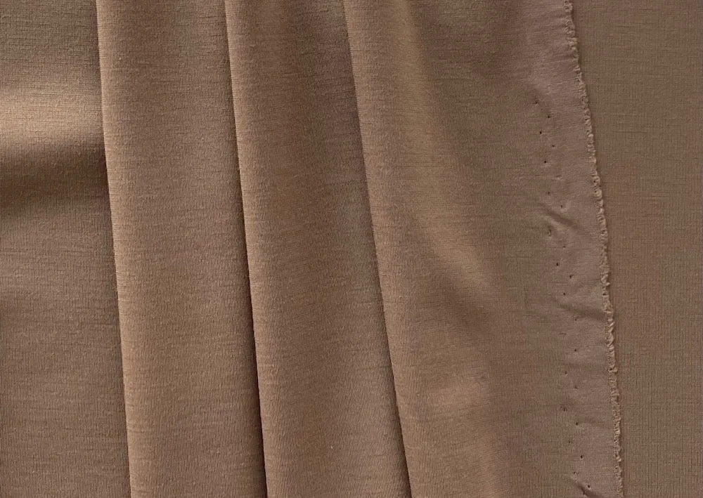 High-End Café au Lait Rayon Viscose Ponte Double-Knit (Made in Italy)
