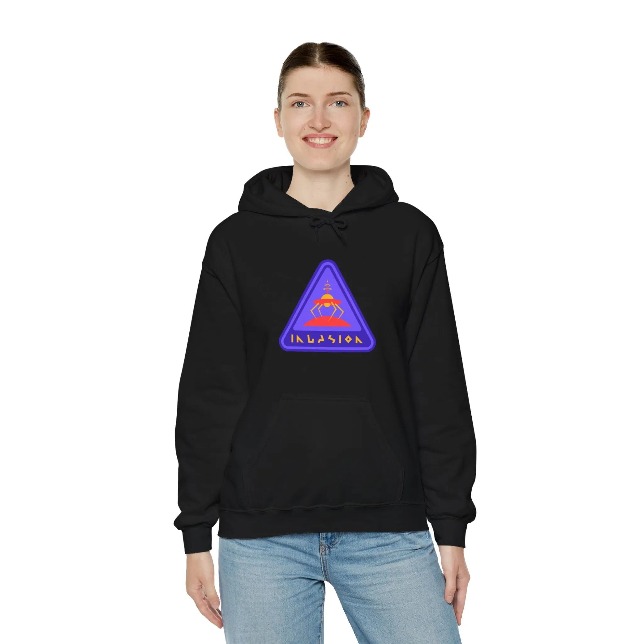 Invasioon Sign Retro Sci-Fi Hoodie