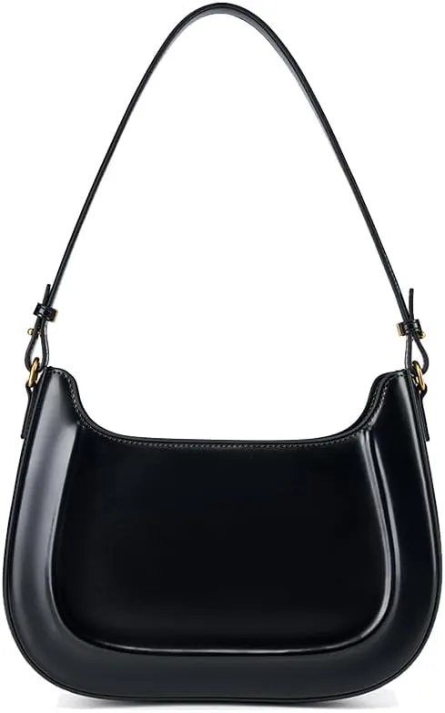 JIUFENG Cowhide Retro Saddle Purse Bag for Women, Womens Crossbody Handbag, Small Sleek Shoulder Bag