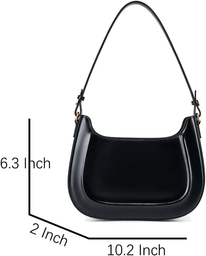 JIUFENG Cowhide Retro Saddle Purse Bag for Women, Womens Crossbody Handbag, Small Sleek Shoulder Bag