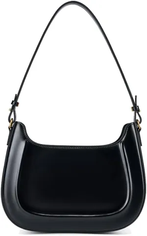 JIUFENG Cowhide Retro Saddle Purse Bag for Women, Womens Crossbody Handbag, Small Sleek Shoulder Bag