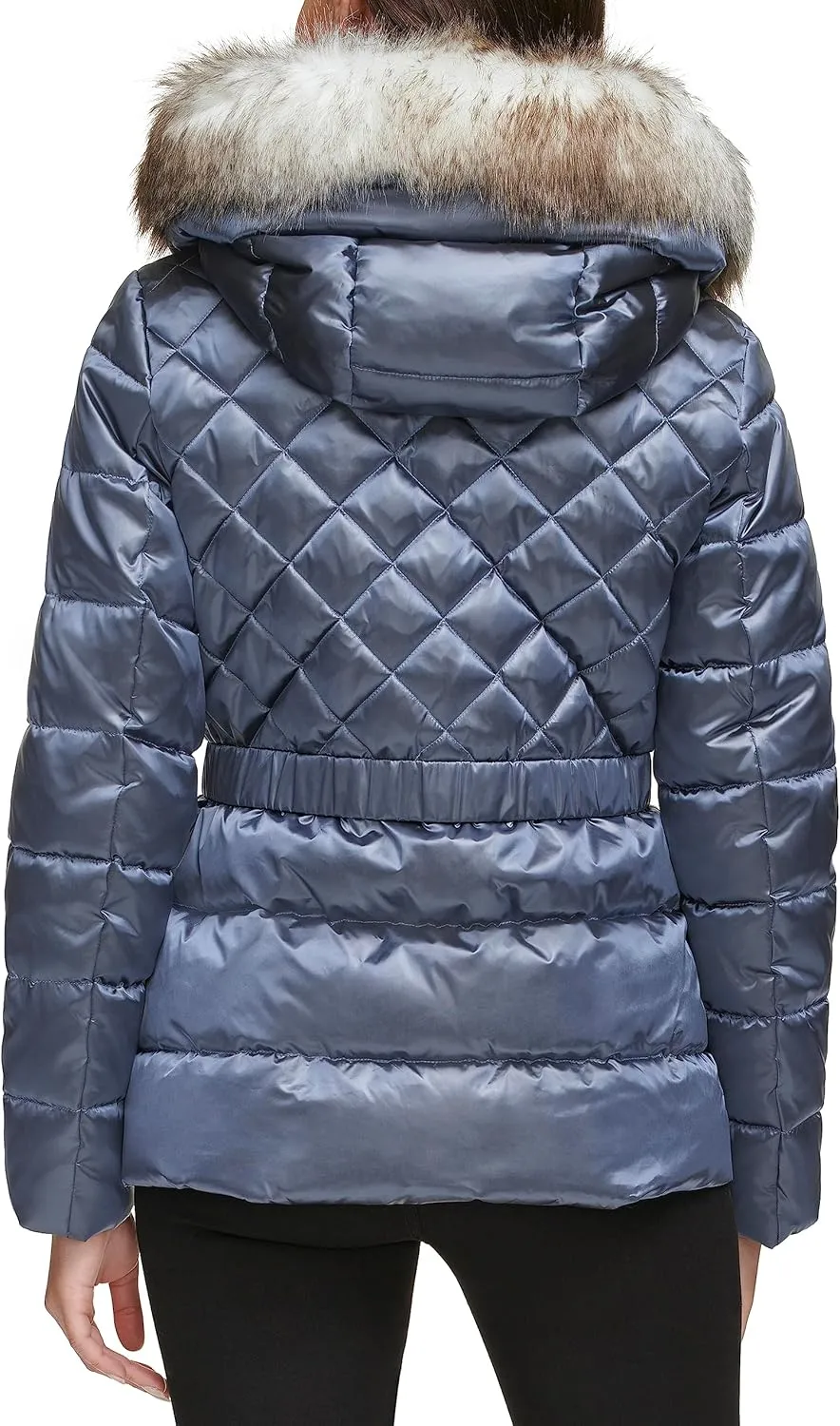 Kenneth Cole Women's Faux Fur Puffer Jacket
