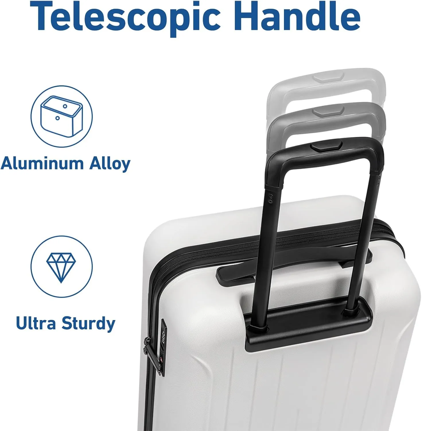 KYME Carry On Luggage 22x14x9 Airline Approved, 20 Inch Hardside Suitcases With Wheels, Hard Shell Suitcase With TSA Lock, Double Spinner Wheels Carry-on(White, 20inch Carry-on)