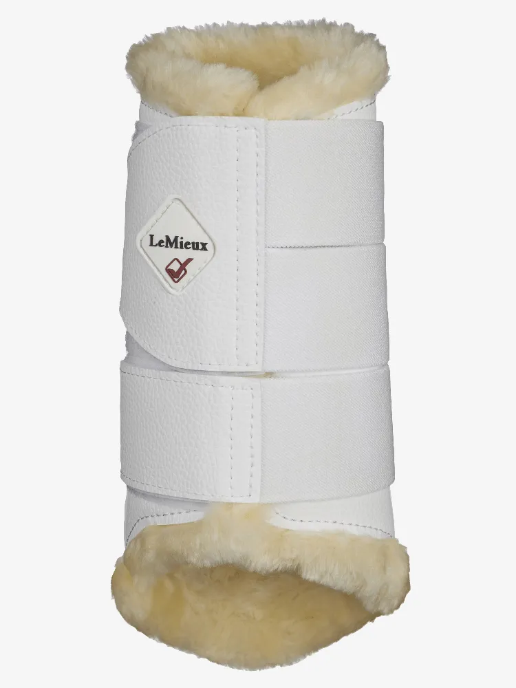 LeMieux Fleece Lined Brushing Boots - White - XL