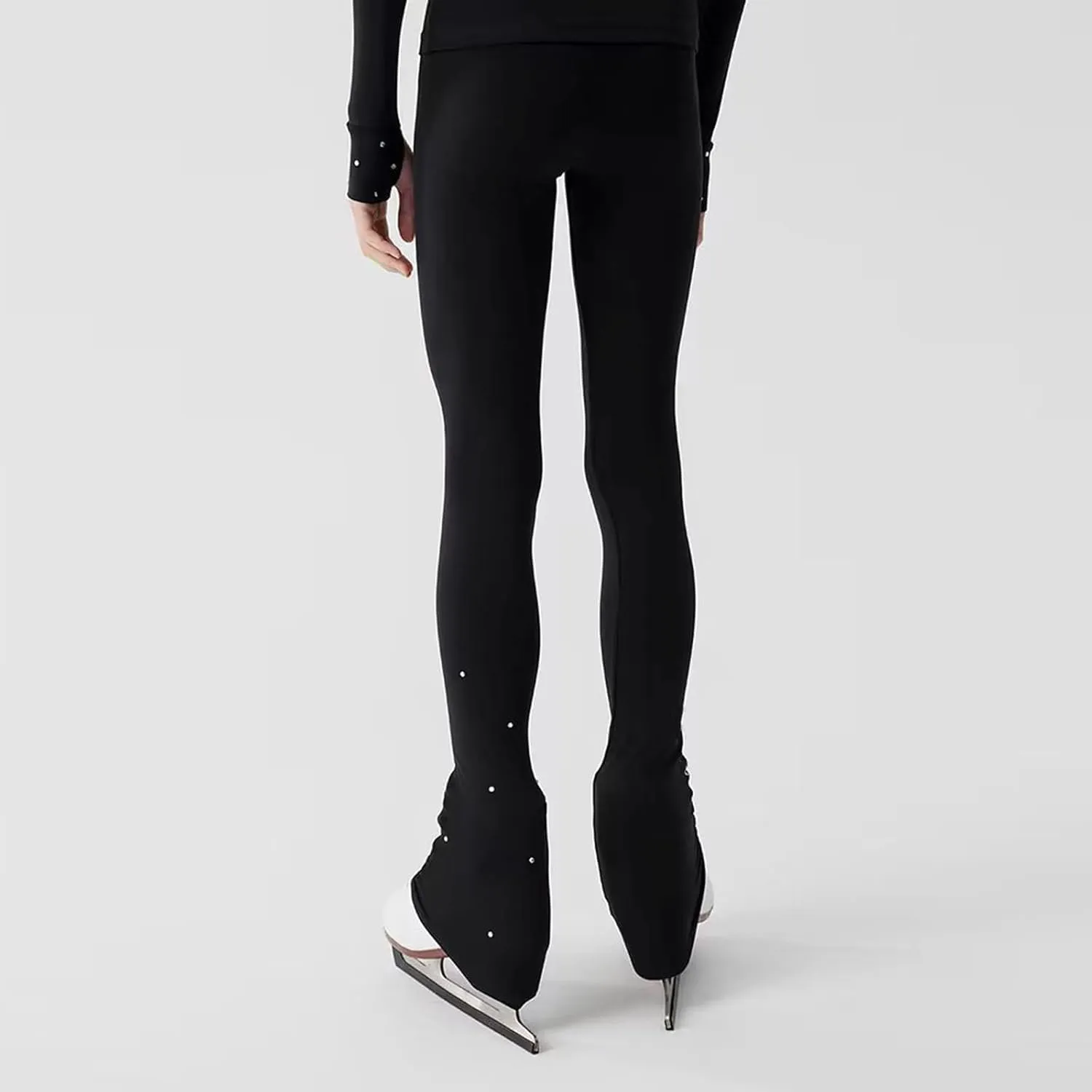 LIUHUO Figure Skating Suit Pants Jackets Girls Women Comfortable Training Wear Black