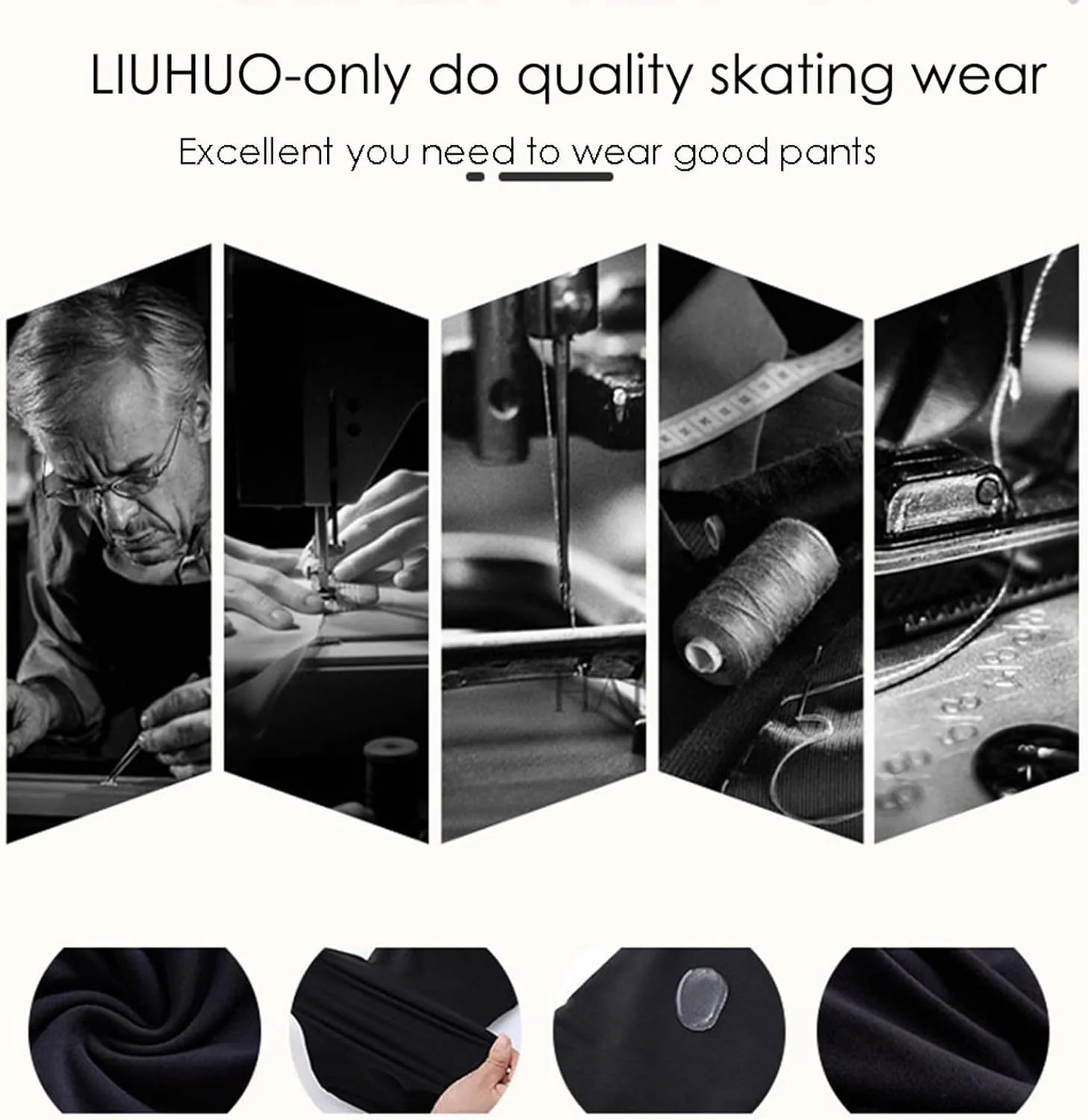 LIUHUO Figure Skating Suit Pants Jackets Girls Women Comfortable Training Wear Black