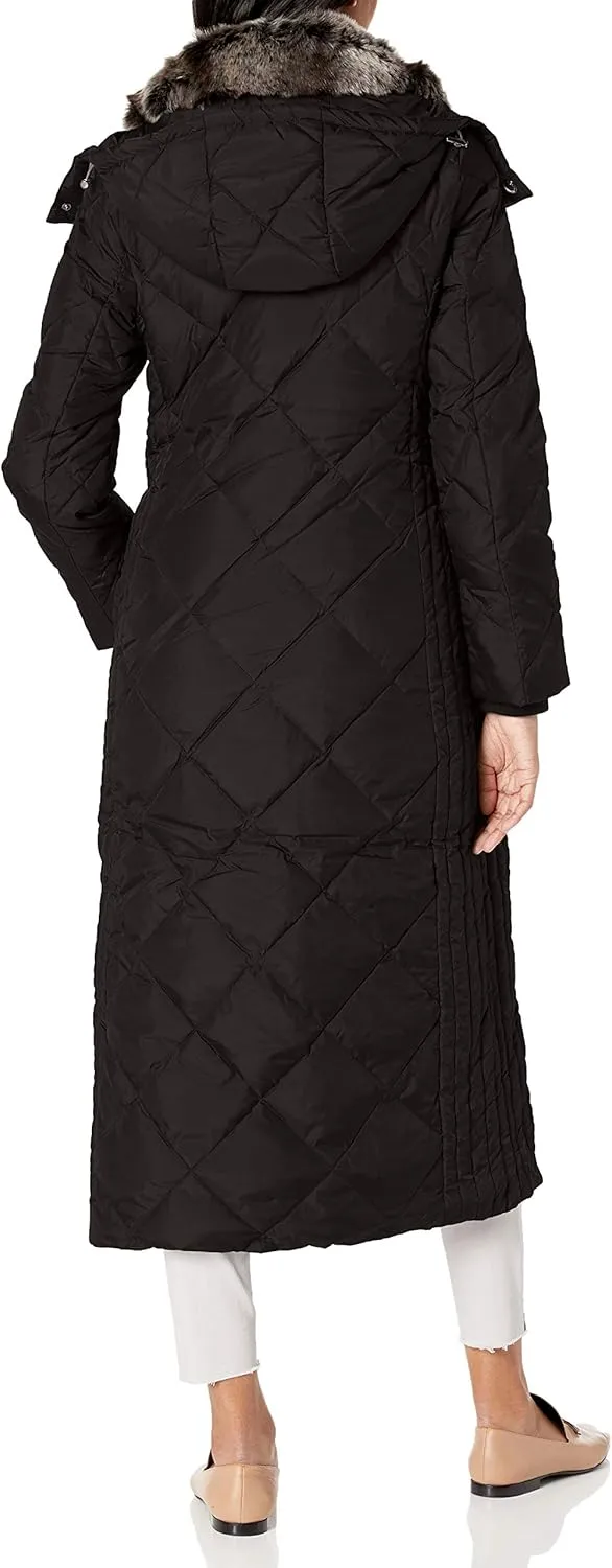 LONDON FOG Women's Diamond Down Quilting with Removable Hood