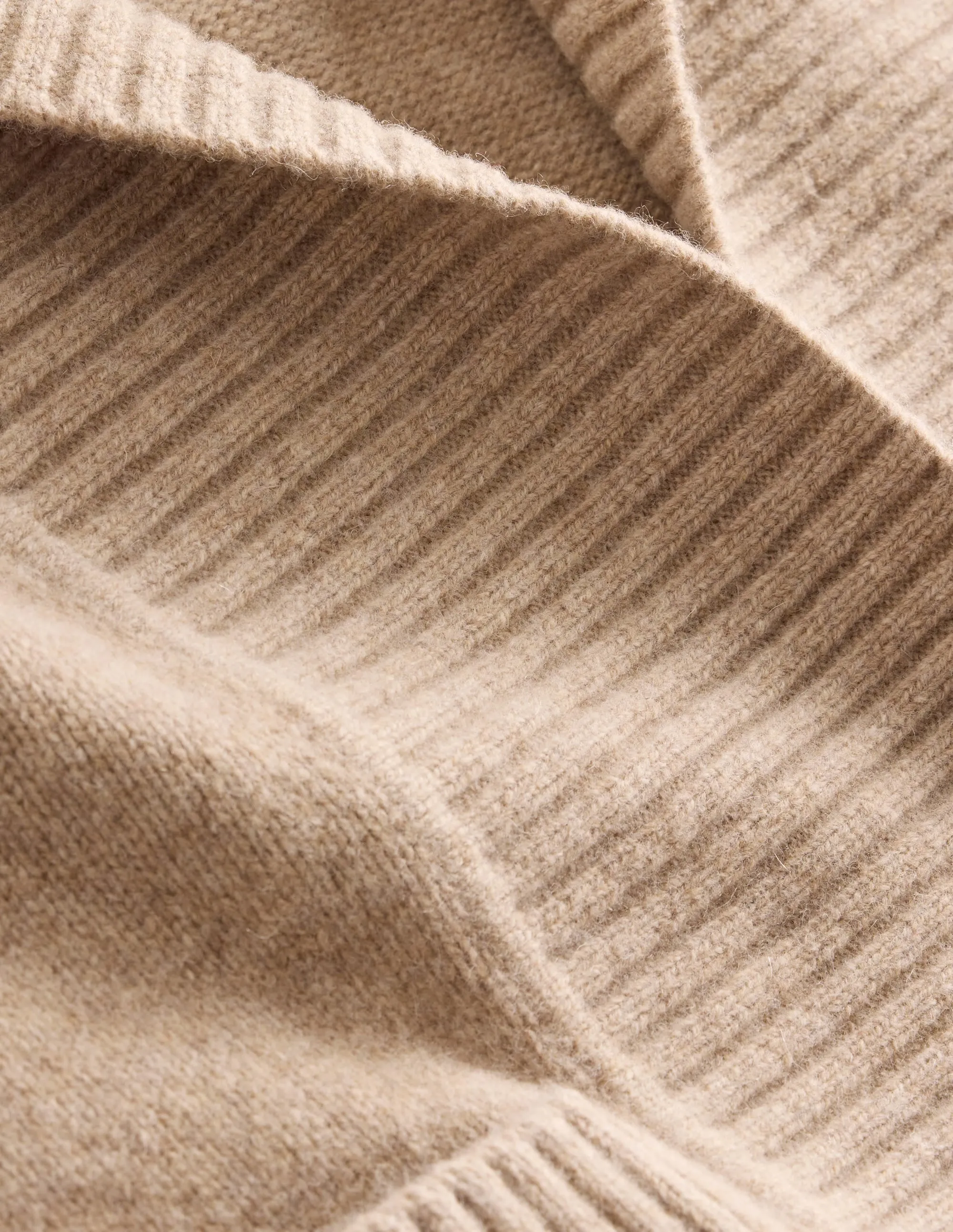 Longline Merino Cardigan-Oatmeal Melange
