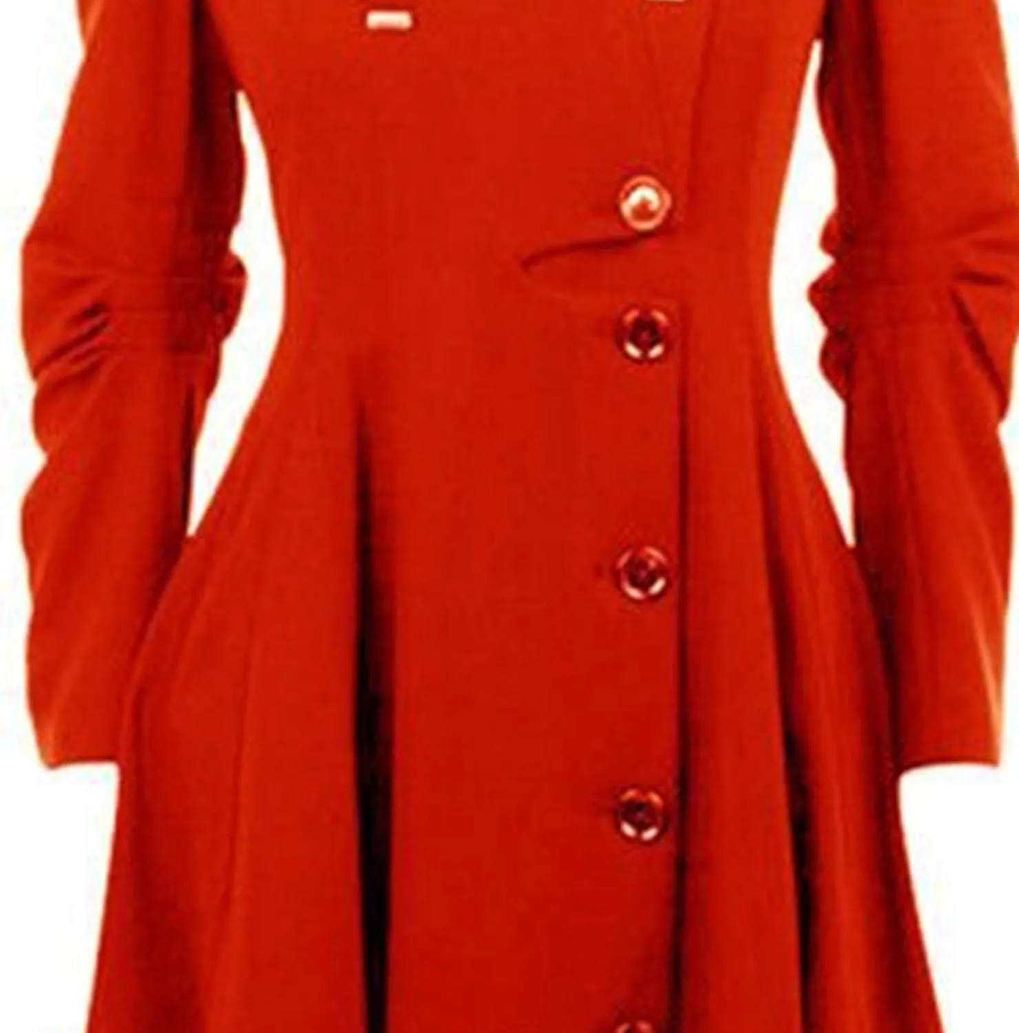 Maiyifu-GJ Womens Single Breasted Hooded Trench Coat Long Sleeve Wool Blend Dress Coats Fall Winter Mid Long Overcoat