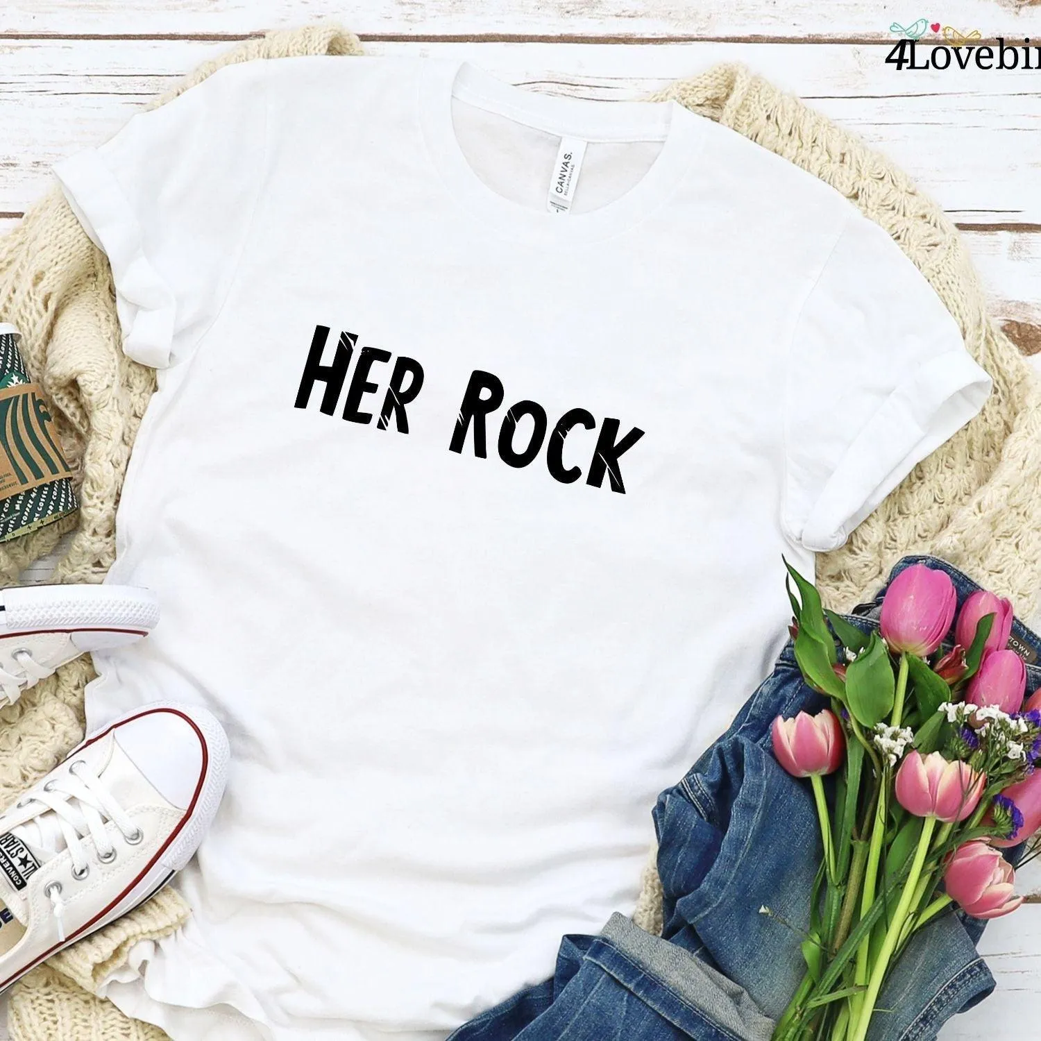 Matching Set: His Rock & Her Peace Sweatshirts - Gift for Couples, Boyfriend & Girlfriend Outfit
